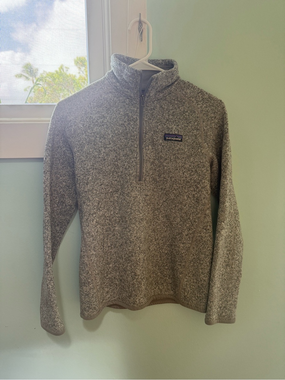 Patagonia Gray Heathered Quarter-Zip Fleece Pullover